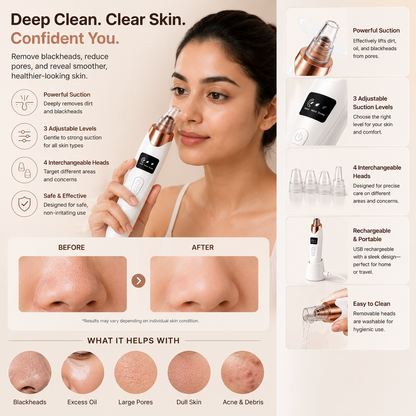 Mivora I Electric Blackhead Remover for Deep Cleansing