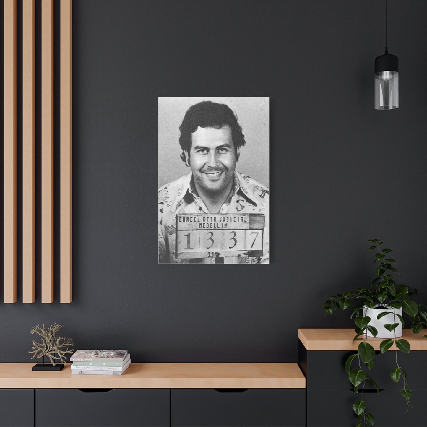 Pablo Escobar Mugshot 1337 Canvas