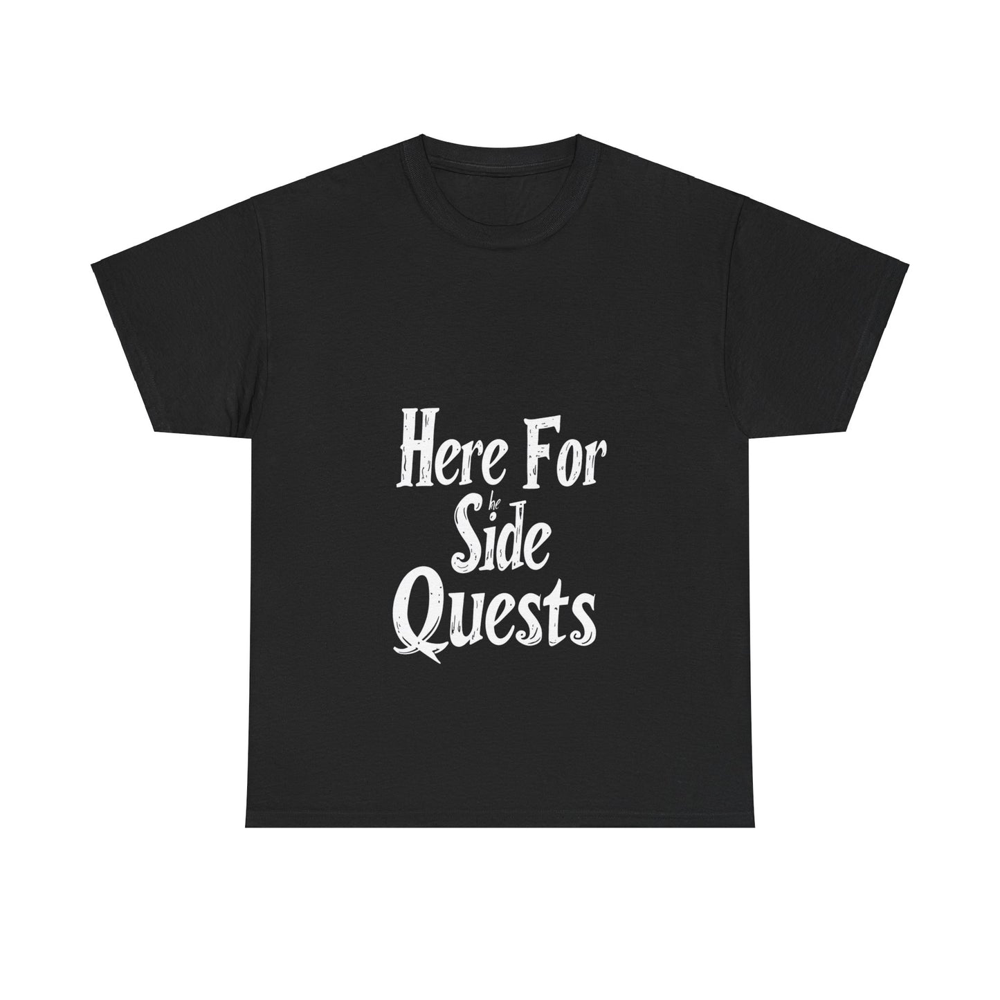 Here for the Side Quests II Unisex Cotton Tee