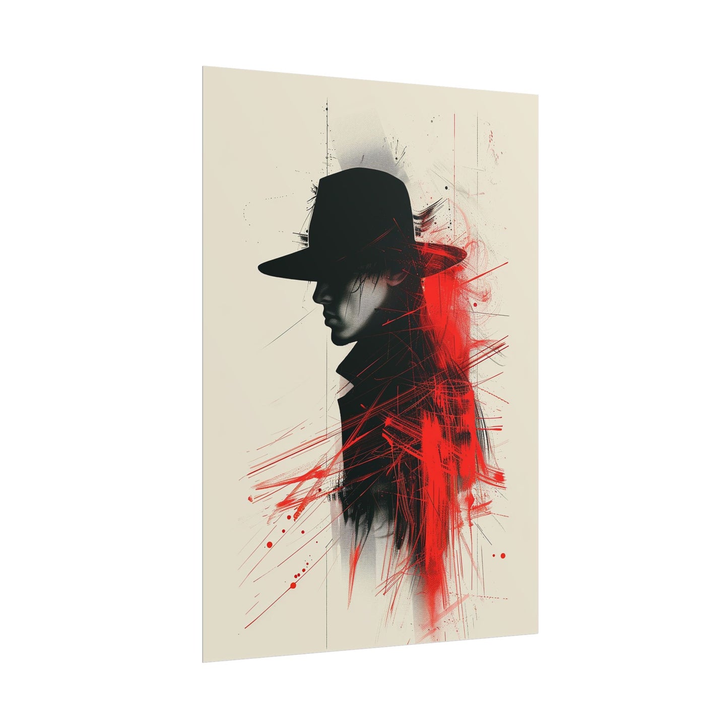 Undercover Crimson Rolled Poster