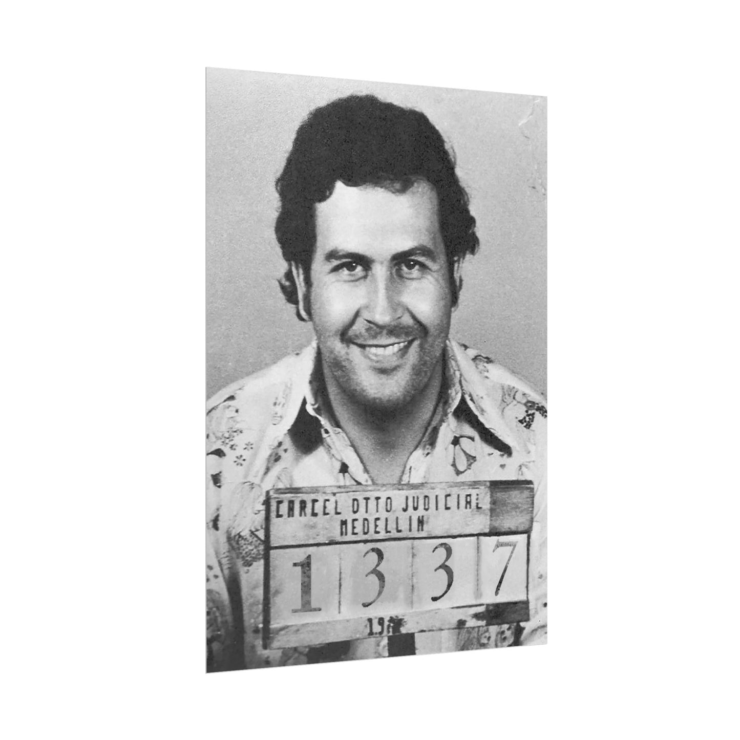 Pablo Escobar Mugshot 1337 Rolled Poster