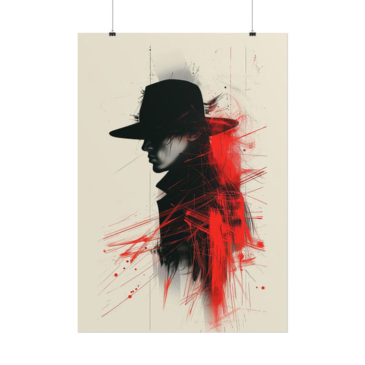 Undercover Crimson Rolled Poster